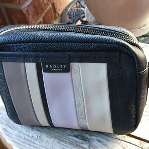 Radley London Black and Cream Striped Bag